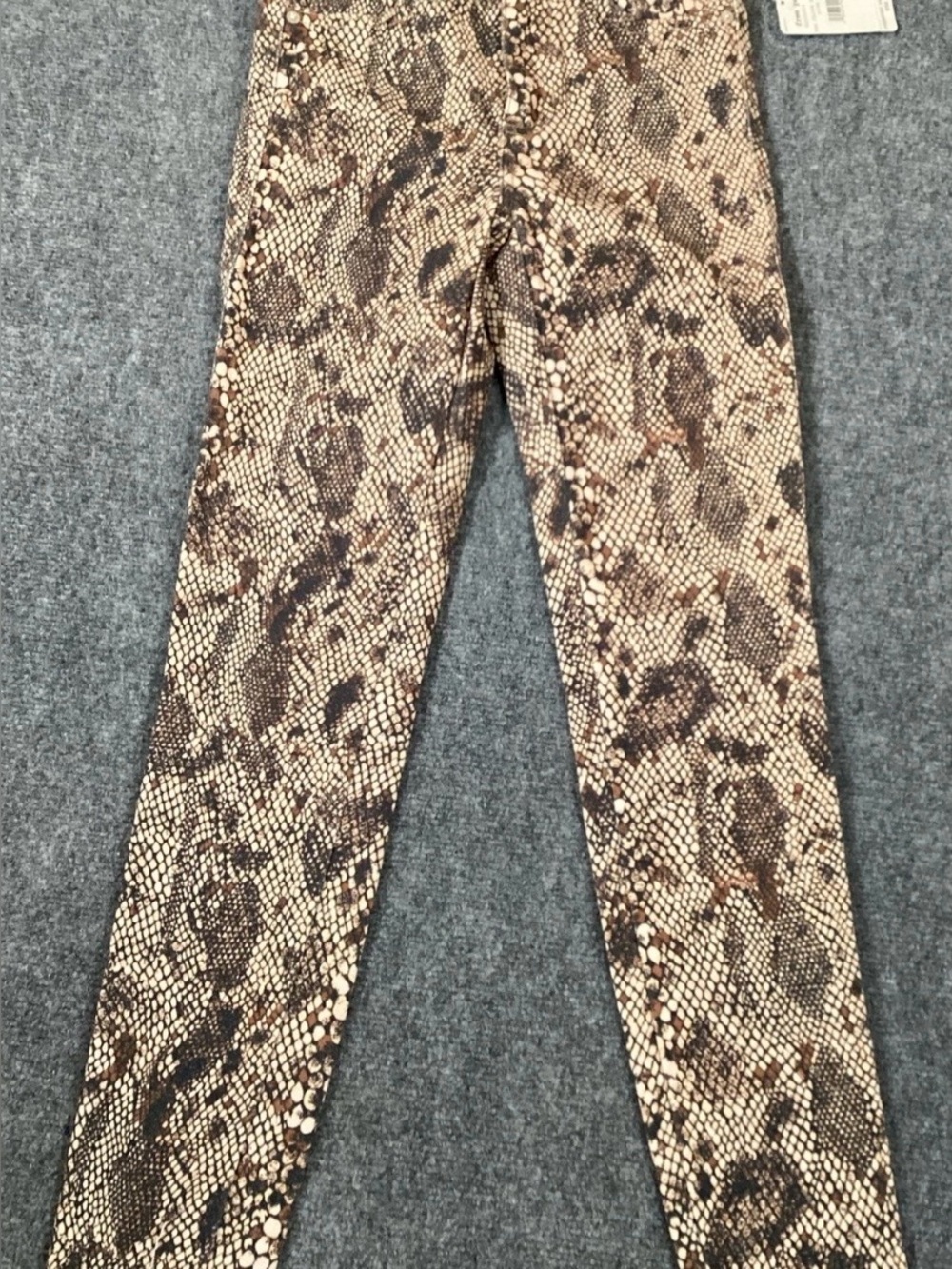Free People Snake Print High-Rise Jeans in Brown and Tan